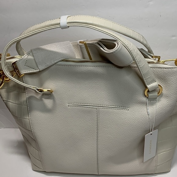 Hammitt Daniel Bag Large White Leather Crocco NWT - Picture 6 of 16